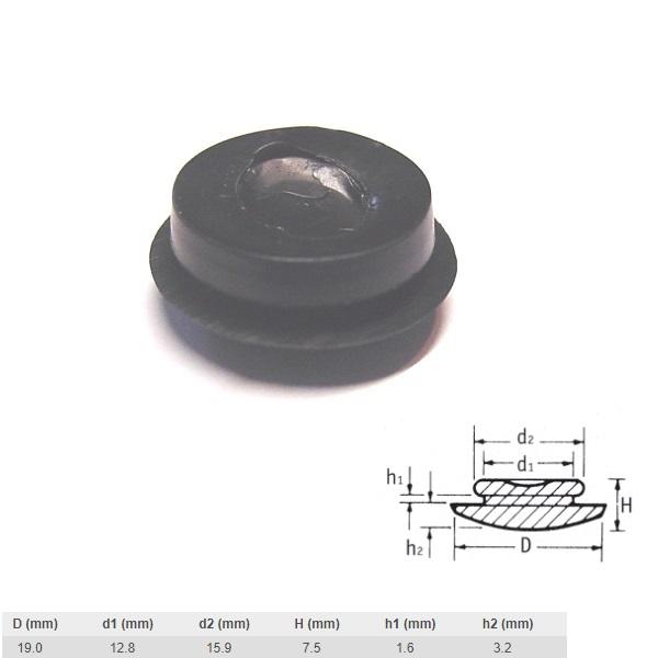 Thumb do produto Batente / Pé PVC  19x12.8x15.9x7.5x1.6x3.2mm  MGO