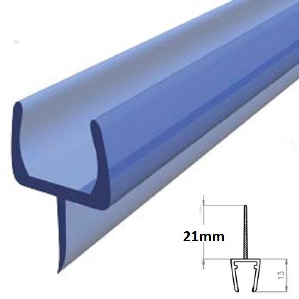 Thumb do produto Perfil PVC Cabine de Duche c/Aba Meio de 21mm Vidro  8mm  (2.5mt) MGO