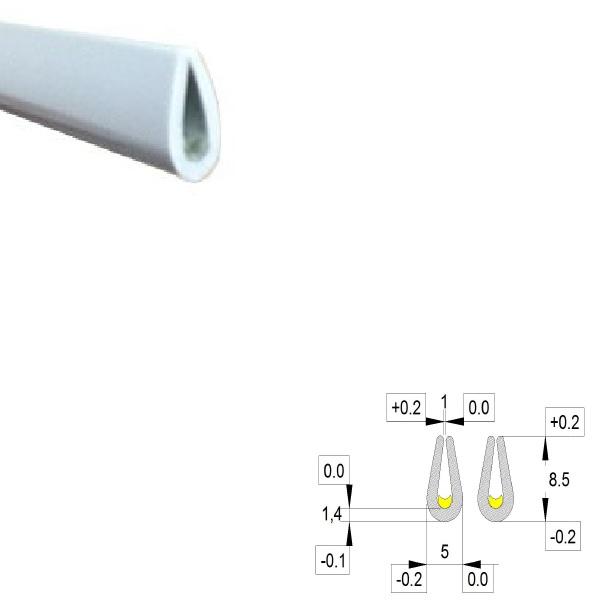 Thumb do produto Friso Plastico G/lamas c/Autocolante Branco 5x8.5mm MGO